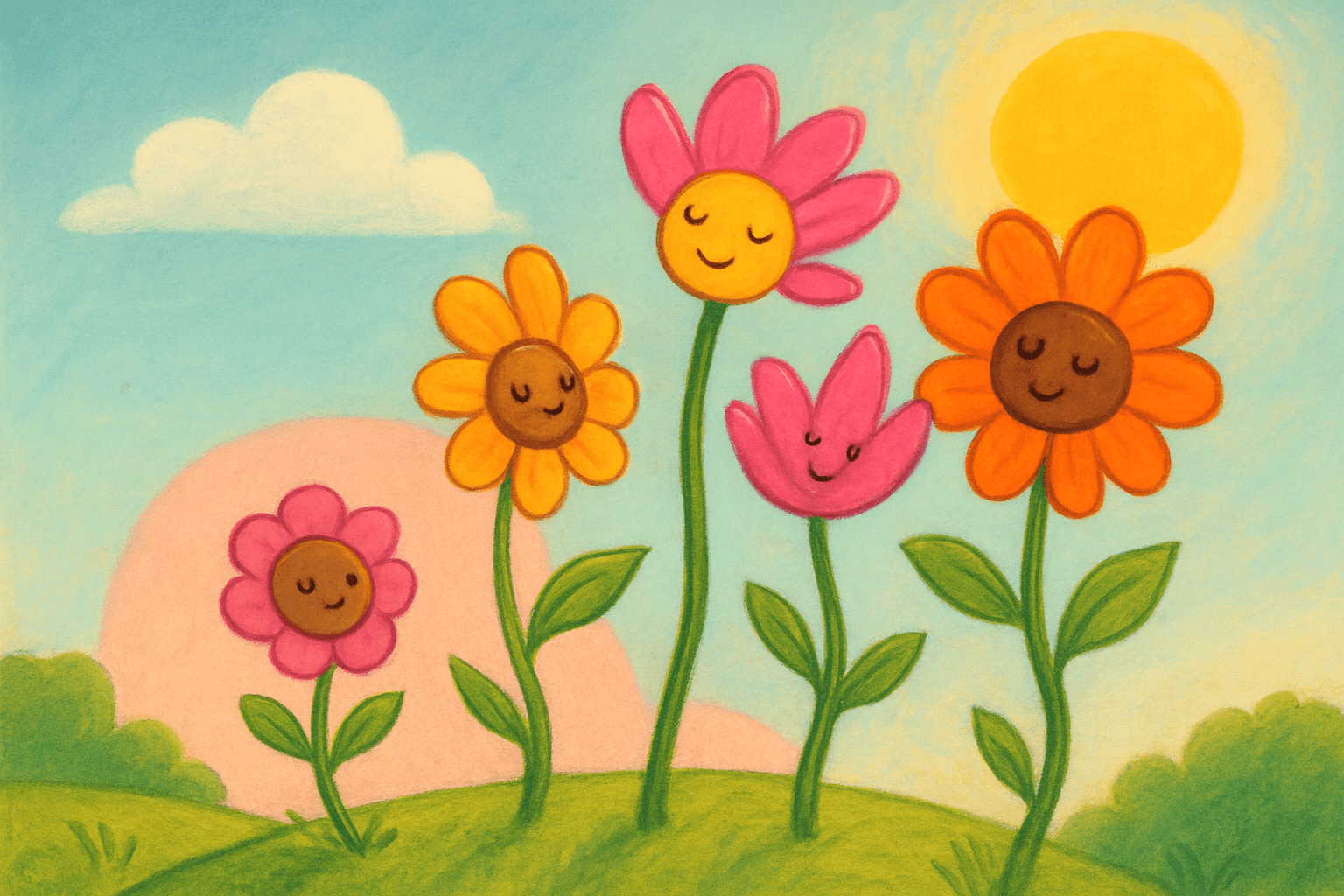 The Little Flower action scene illustration