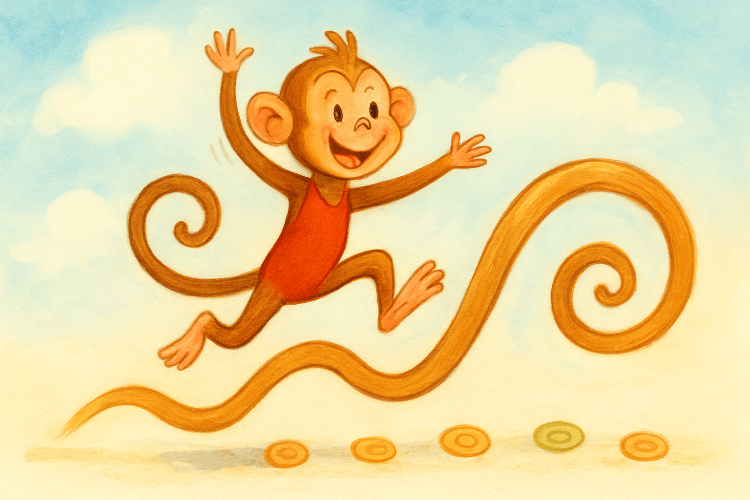 Mr. acrobat action scene illustration
