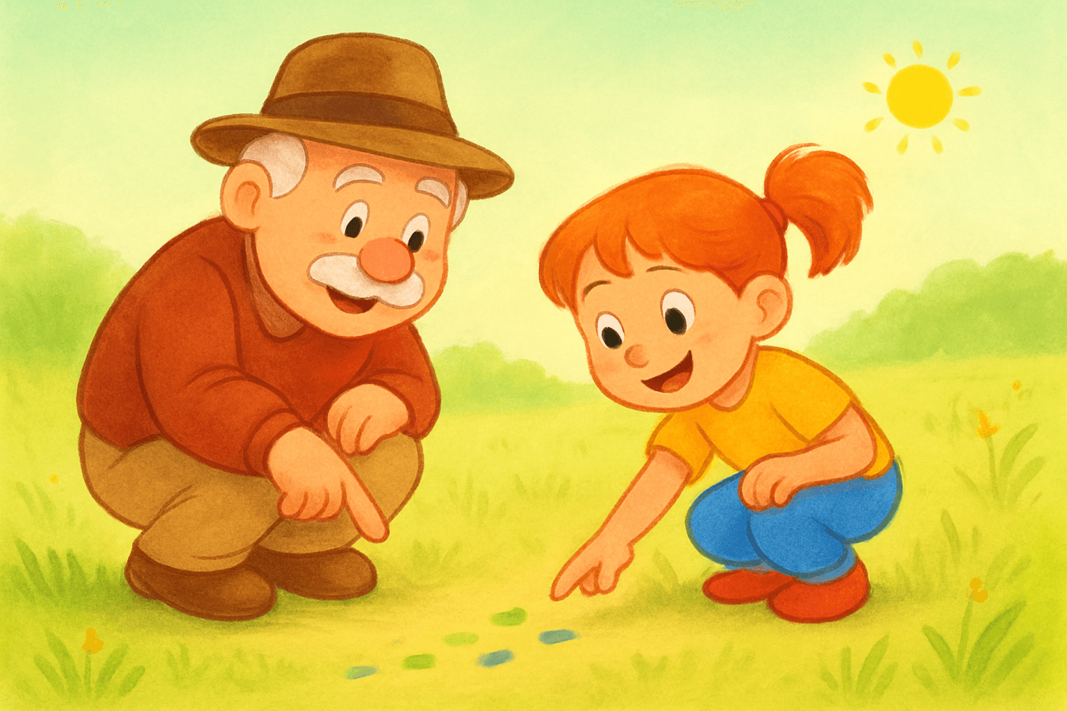 PopPop and Soopy action scene illustration