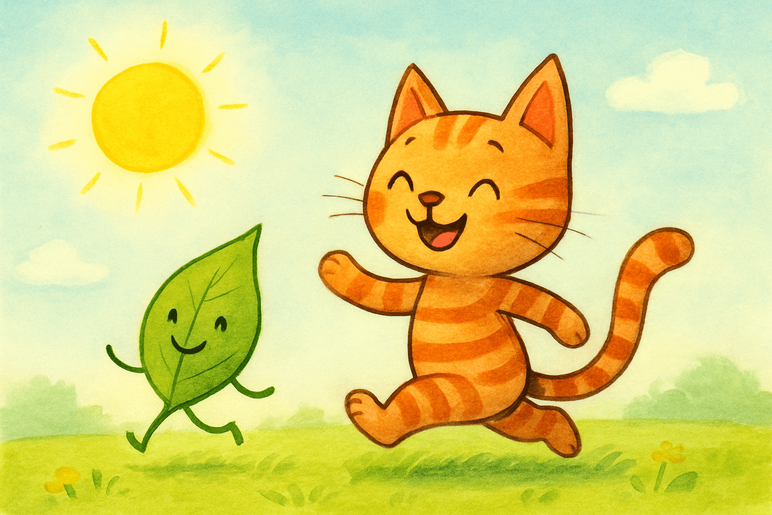 Stripey action scene illustration