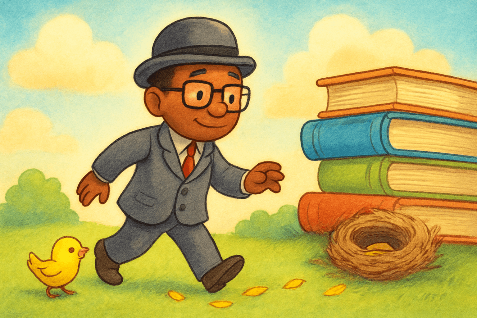 Chance action scene illustration