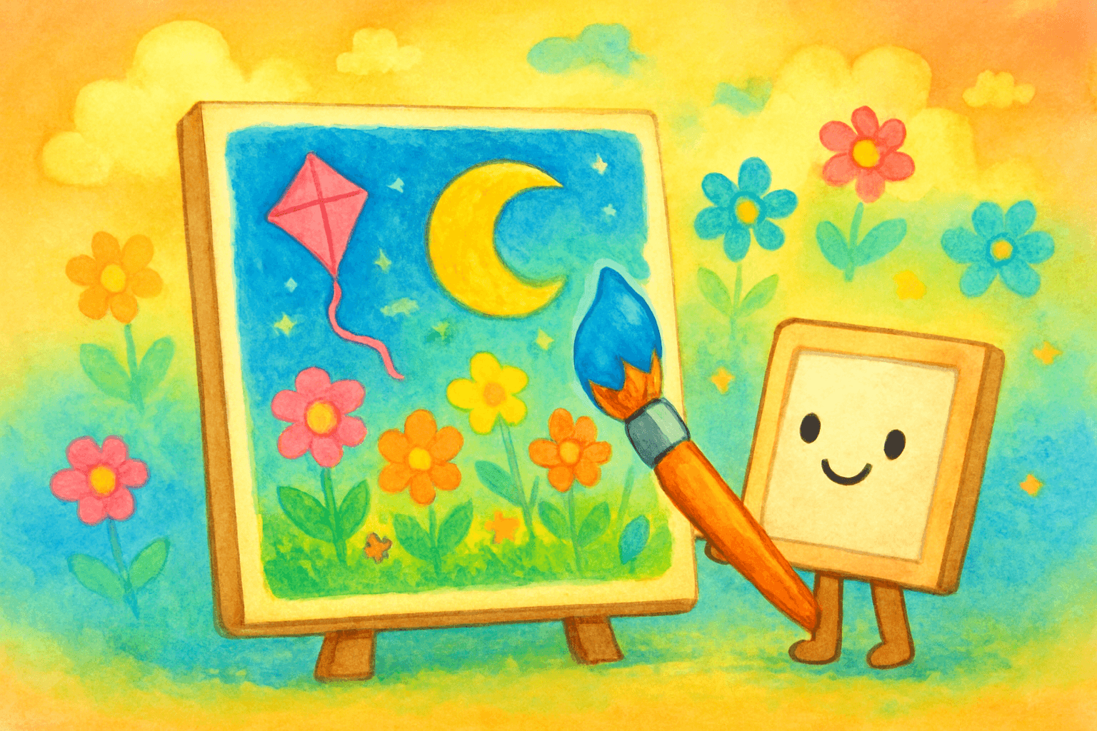 Milo Canvas action scene illustration