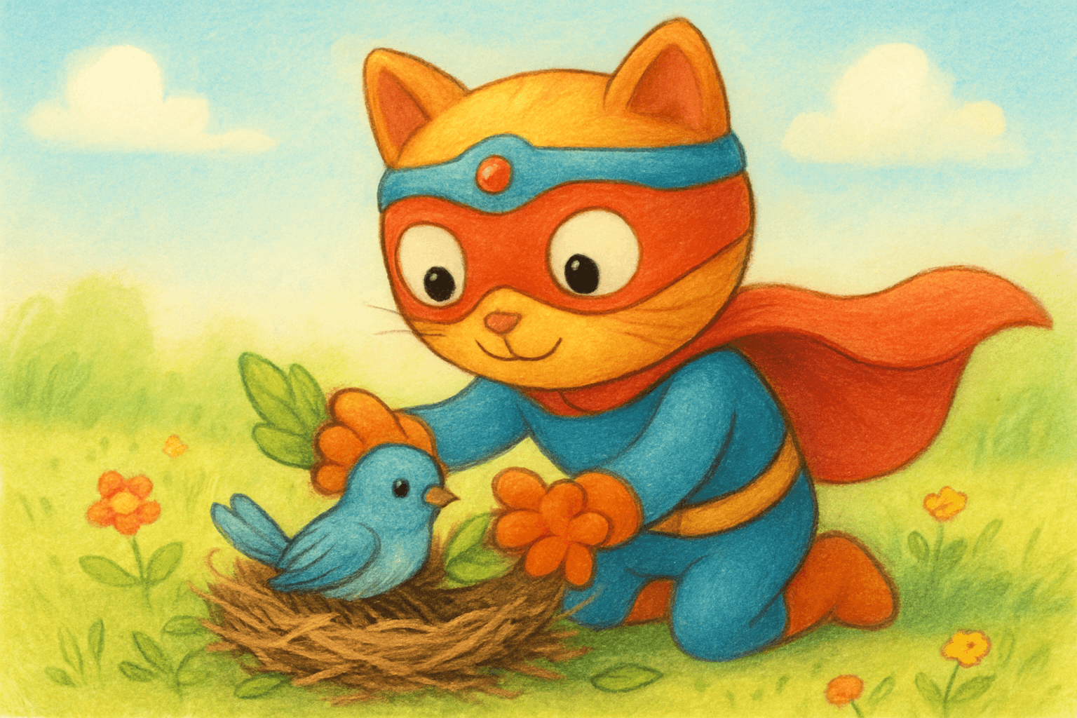 Captain Zip action scene illustration